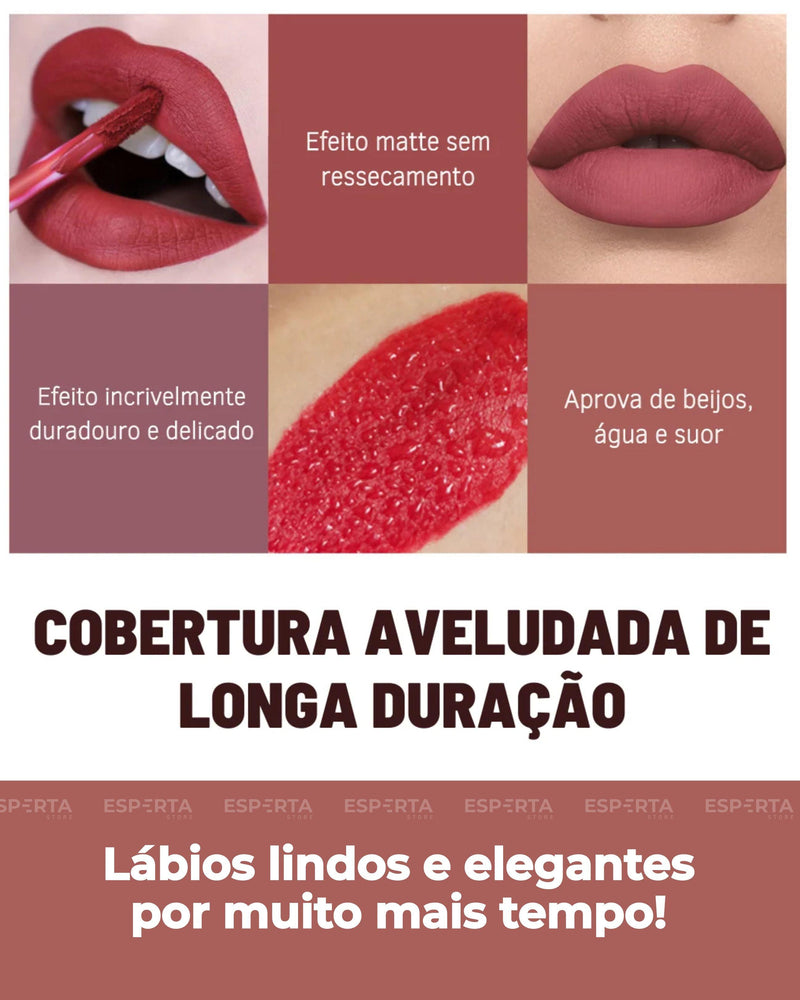 Kit de Batons Handaiyan - Ultra Matte | Oferta Válida Apenas Hoje (6 tons) - Loja Elegance