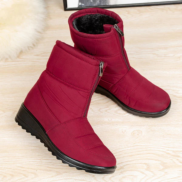 ❄️ Oferta Pré Inverno ❄️ | Bota de couro JANAINA peluciada impermeável