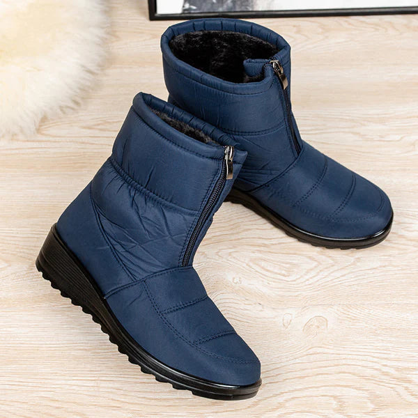 ❄️ Oferta Pré Inverno ❄️ | Bota de couro JANAINA peluciada impermeável