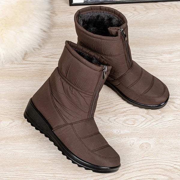 ❄️ Oferta Pré Inverno ❄️ | Bota de couro JANAINA peluciada impermeável