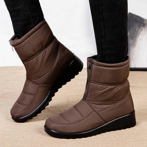 ❄️ Oferta Pré Inverno ❄️ | Bota de couro JANAINA peluciada impermeável