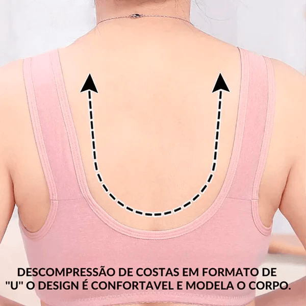 Sutiã Bella™ com Abotoamento Frontal em Colete | Compre 1 Leve 5 - Loja Elegance